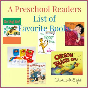 A Preschool Readers List of Favorite Books from Starts At Eight