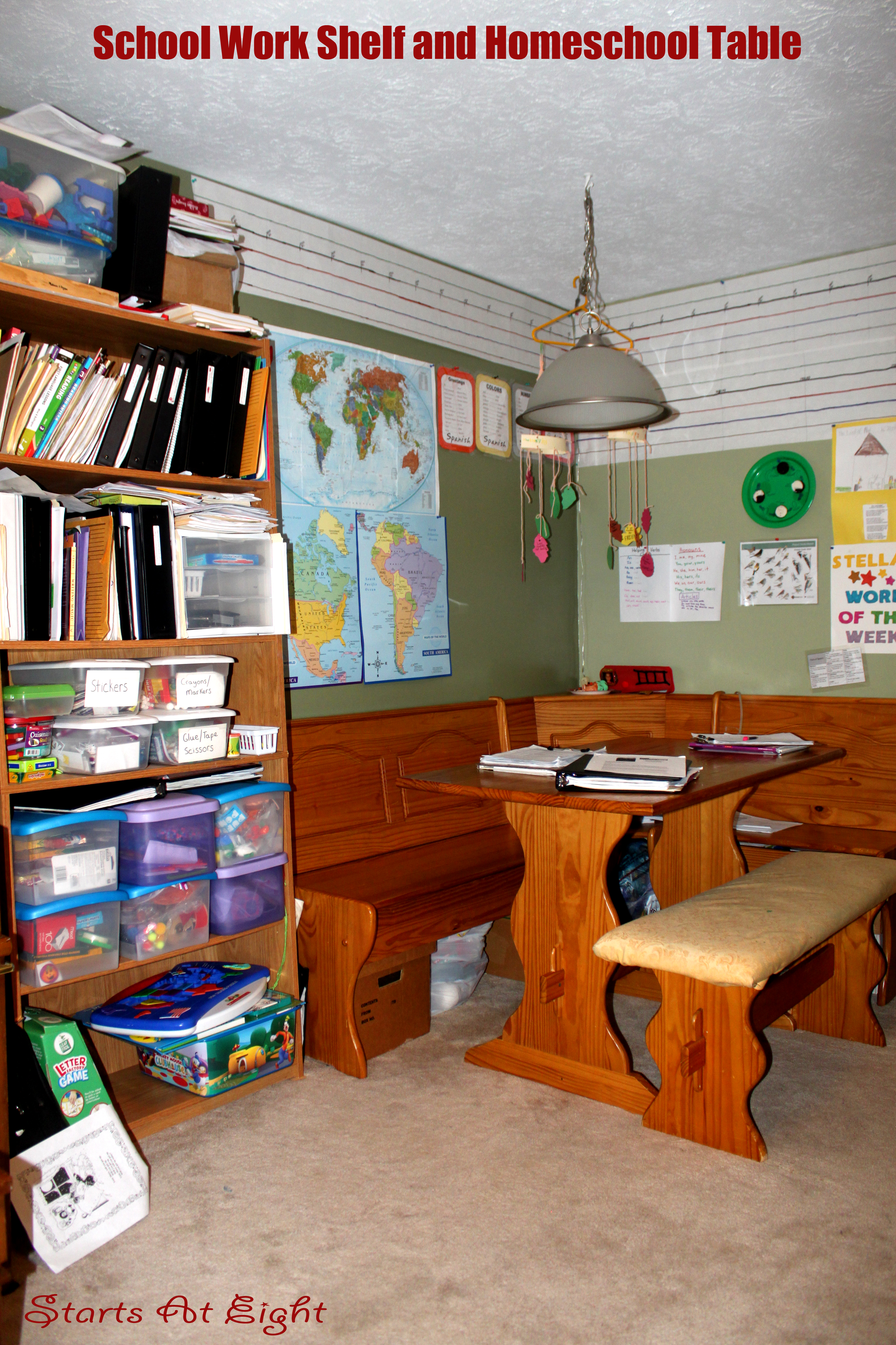 Homeschool Organization When You Don't Have a School Room