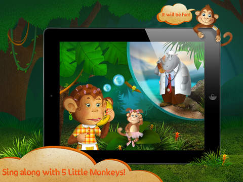 5 Little Monkeys Educational App
