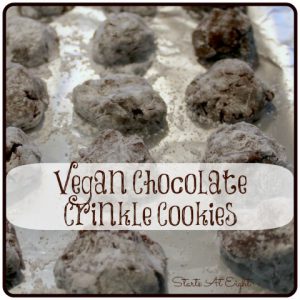 Vegan Chocolate Crinkle Cookies from Starts At Eight
