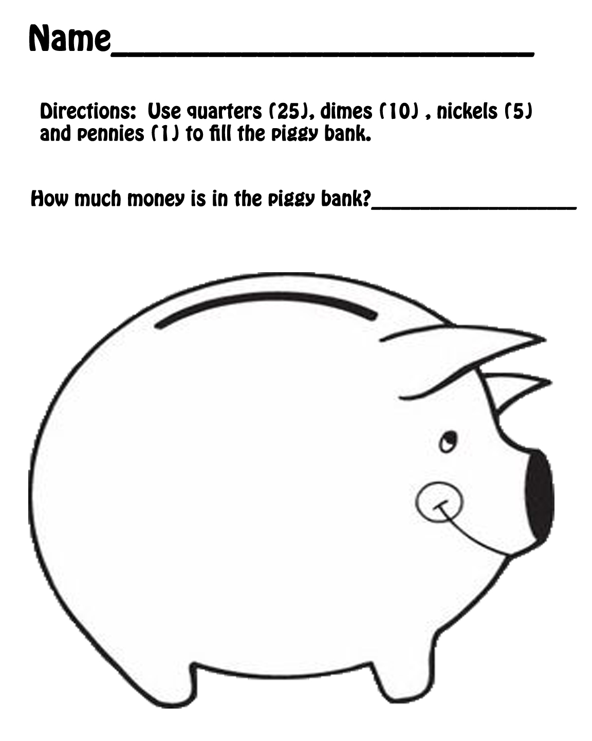 piggy bank clipart black and white - photo #39