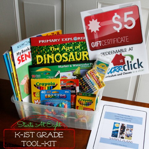 Kindergarten - 1st Grade Back to Homeschool Toolkit Basket