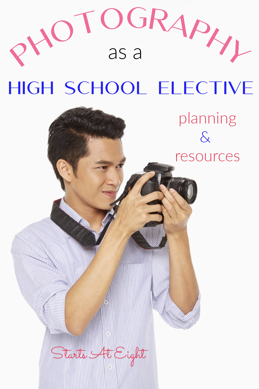 Photography as a High School Elective explores how to incorporate photography into your child's schooling and count it as an elective. Includes help for planning and suggested resources. From Starts At Eight