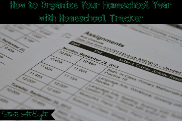 How to Organize Your Homeschool Year with Homeschool Tracker