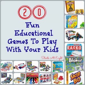 20 Fun Educational Games To Play With Your Kids from Starts At Eight