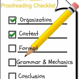 A Teen Writer's Non-Fiction Proofreading Checklist from Starts At Eight