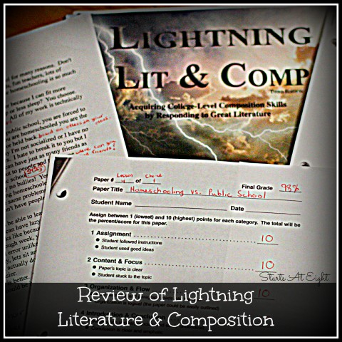 Review of Lightning Literature & Composition Review from Starts At Eight