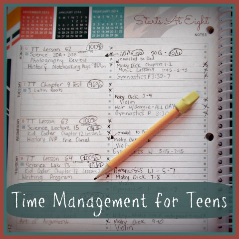 Time Management for Teens from Starts At Eight