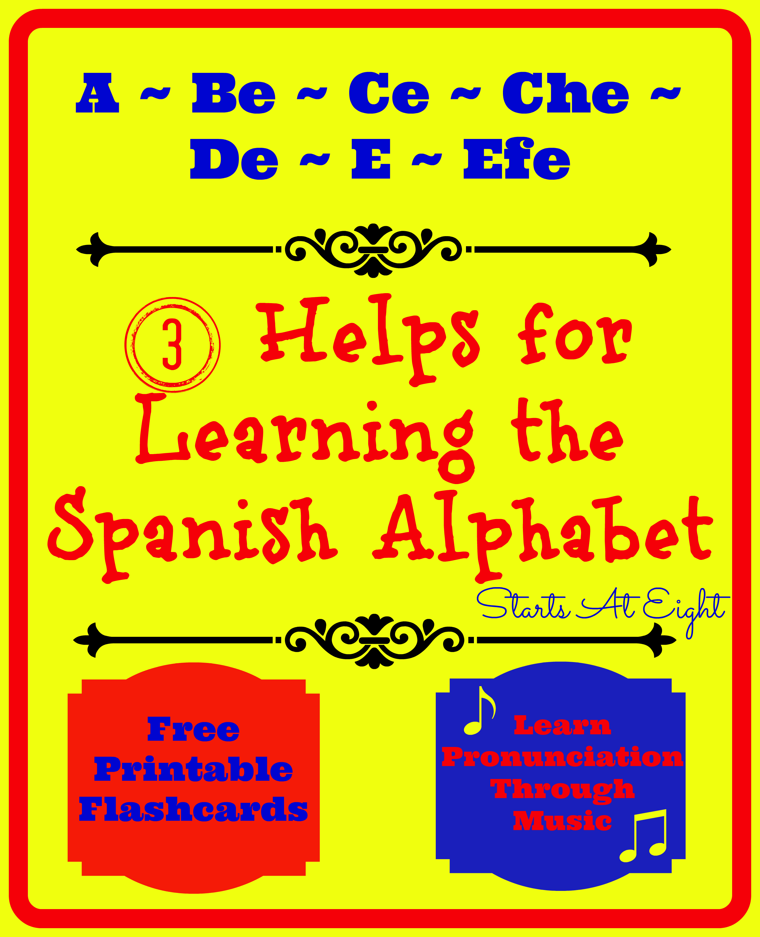 Free printable spanish alphabet with pictures