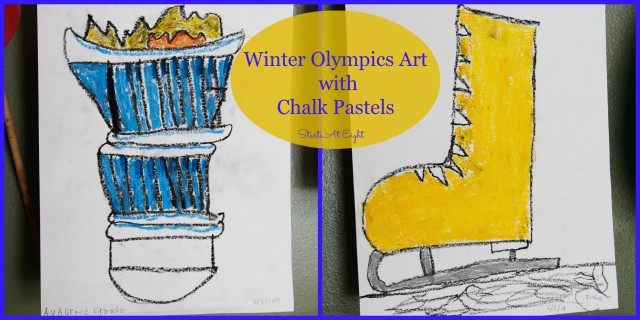 Winter Olympics Art with Chalk Pastels from Starts At Eight