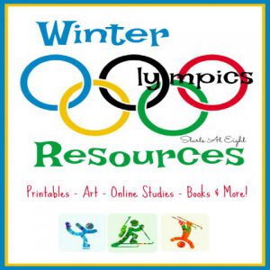 The Winter Olympics is a great opportunity to include various subjects together. Here are Winter Olympics art projects, unit studies, books, printables and other Winter Olympic resources from Starts At Eight.