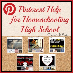 Pinterest Help for Homeschooling High School from Starts At Eight