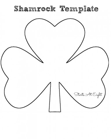 Shamrock Template from Starts At Eight