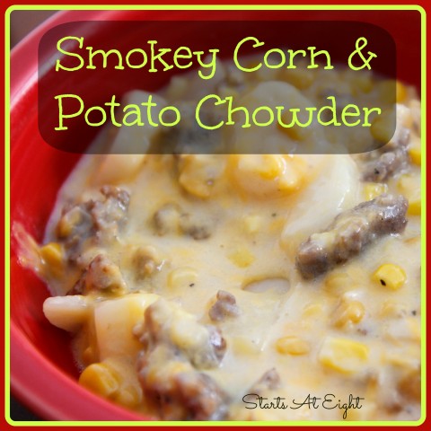 Smokey Corn and Potato Chowder from Starts At Eight