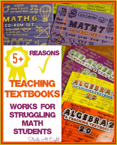 5+ Reasons Teaching Textbooks Works for Struggling Math Students from Starts At Eight