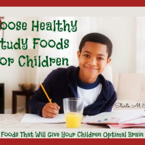 Choose Healthy Study Foods for Children from Starts At Eight