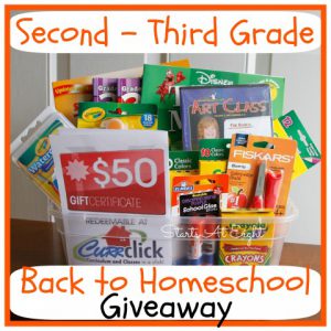 Second - Third Grade Back to Homeschool Giveaway from Starts At Eight