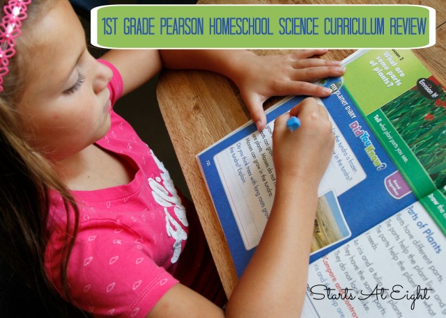 1st Grade Pearson Homeschool Science Curriculum Review from Starts At Eight