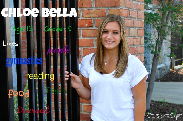 Not Back to School Photos 2014 - Chloe Bella