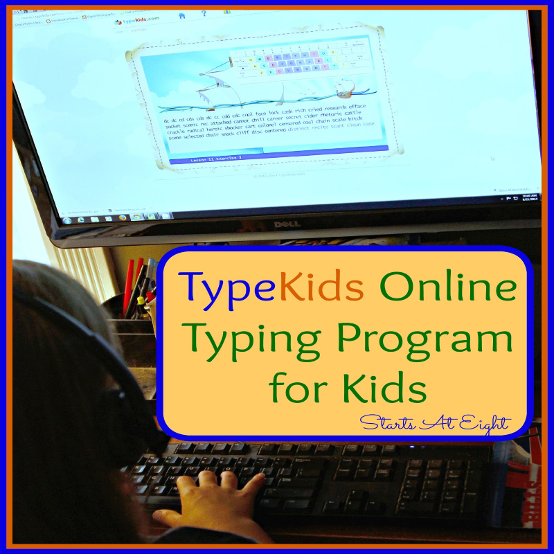 TypeKids.com is an online touch typing program for kids. It's a great mix of fun and learning for elementary age kids. Easy to implement in your homeschool as well as a great way to entertain younger ones with something educational! A Review from Starts At Eight