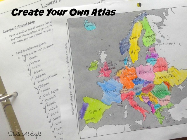 Create Your Own Atlas - Europe Political Map from Starts At Eight