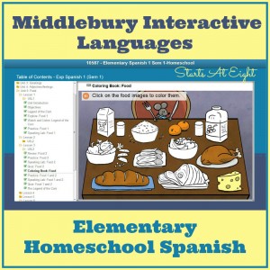 Elementary Homeschool Spanish with Middlebury Interactive from Starts At Eight