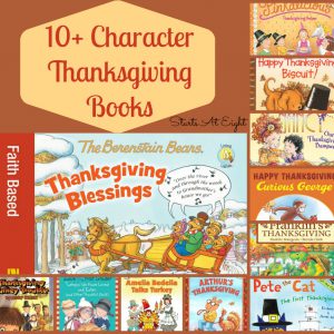 10+ Character Thanksgiving Books from Starts At Eight