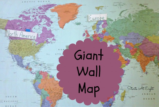 Homeschool High School Geography Resources - Giant Wall Map from Starts At Eight