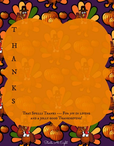 Thanksgiving Poetry - Create Your Own Template from Starts At Eight