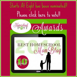 HSBA Best Homeschool Mom Nomination for Starts At Eight