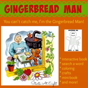 Gingerbread Man - Printables, Activities, and More! from Starts At Eight