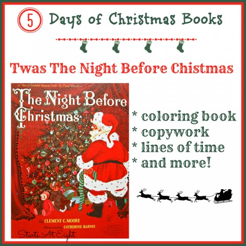 5 Days of Christmas Books with Activities: Twas The Night Before Christmas from Starts At Eight