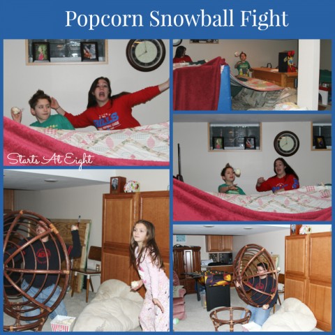 Popcorn Snowball Fight from Starts At Eight