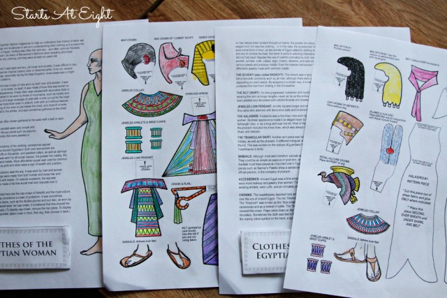 Ancient Egypt Paper Dolls from Homeschool in the Woods - Starts At Eight