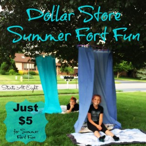 Dollar Store Summer Fort Fun from Starts At Eight