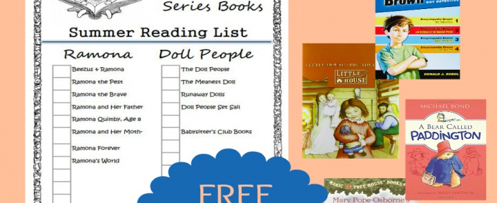 Grades 3-5 Series Books Summer Reading List ~ FREE PRINTABLE