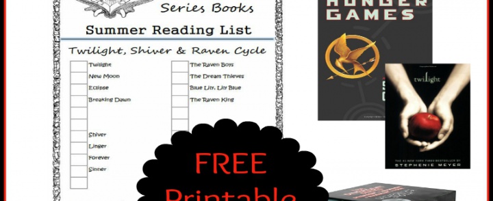 High School Series Books Summer Reading List ~ FREE PRINTABLE