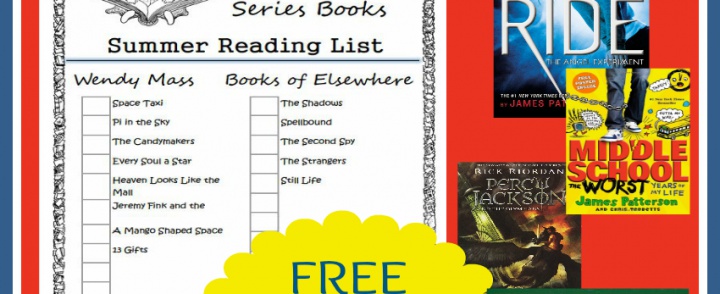 Middle School Series Books Summer Reading List ~ FREE PRINTABLE