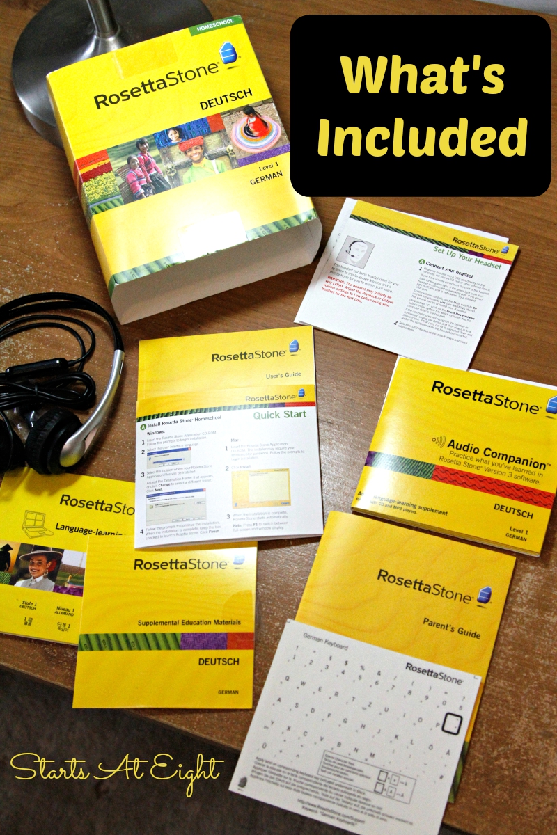 Rosetta Stone Homeschool - What's Included from Starts At Eight