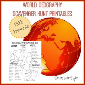 World Geography Scavenger Hunt Printable: Africa from Starts At Eight