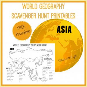 World Geography Scavenger Hunt Printable: Asia from Starts At Eight