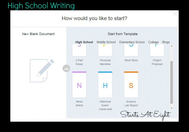WriteWell Writing App - High School