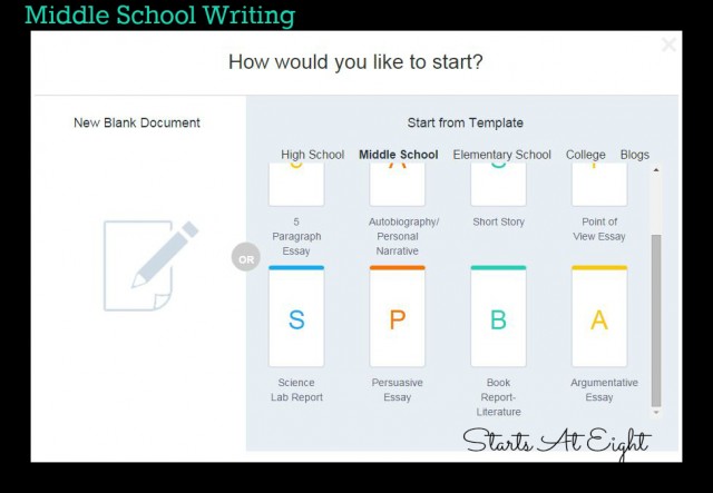 WriteWell Writing App - Middle School