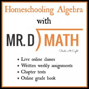 Homeschooling Algebra with Mr. D Math from Starts At Eight