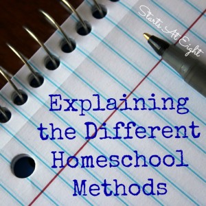 Explaining the Different Homeschool Methods from Starts At Eight