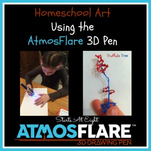 Homeschool Art Using The AtmosFlare 3D Pen from Starts At Eight