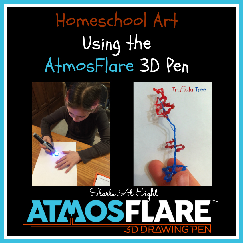 Homeschool Art Using The AtmosFlare 3D Pen from Starts At Eight