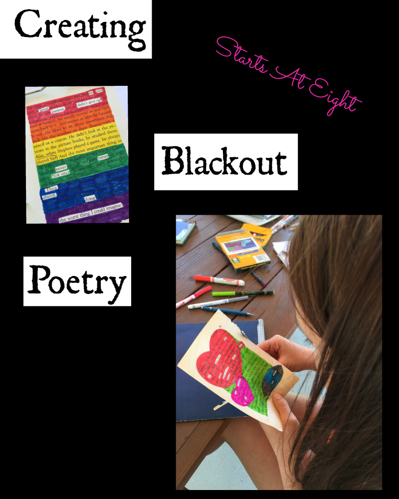 Creating Blackout Poetry from Starts At Eight