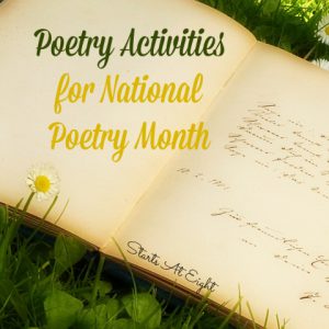 Poetry Activities for National Poetry Month from Starts At Eight