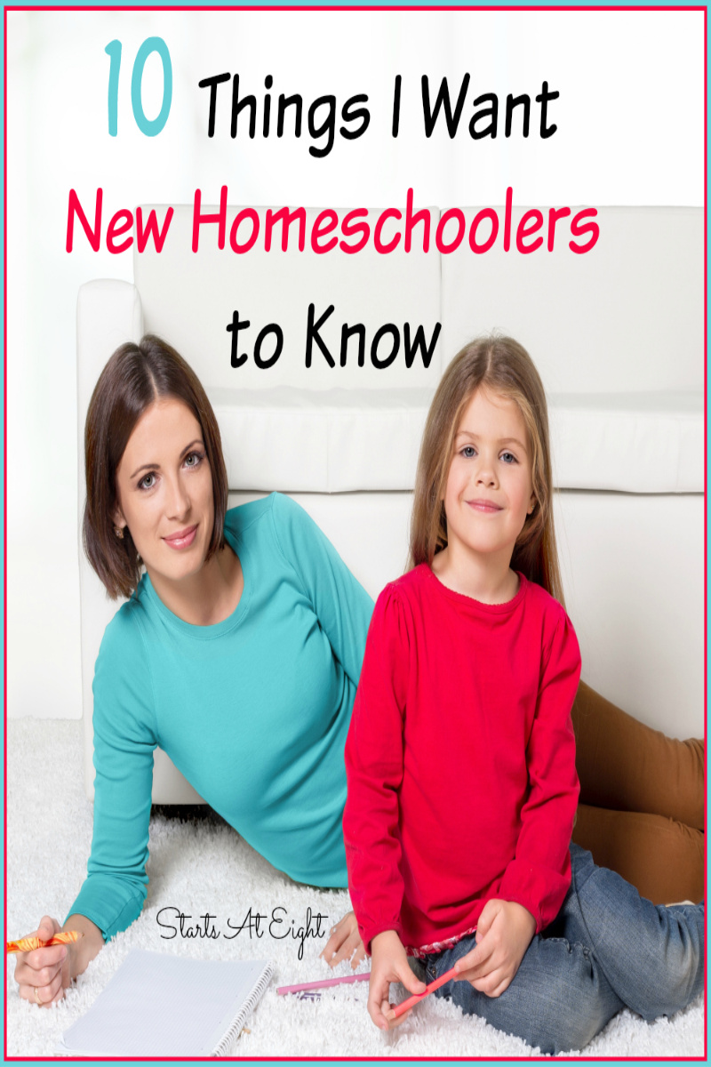 10 Things I Want New Homeschoolers to Know shares things I have learned in my 12+ years of homeschooling from K - graduation.